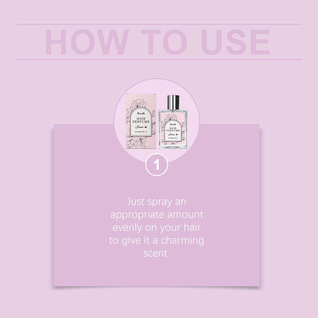 Roxelis Rose Hair Spray Perfume Body Fragrance Long Lasting Eau De Toilette Fresh Moisturizing Charming Retention Fine Mist Perfume