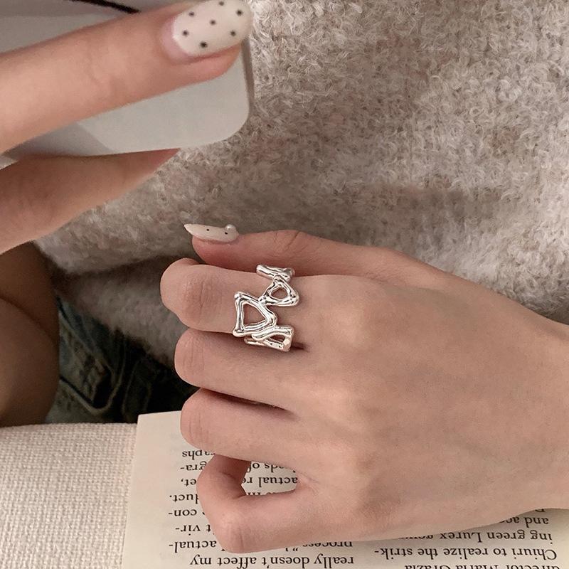 Minimalist Triangle Unique Ring For Women Elegant Geometric Style For Wear Everyday