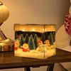 Santa Claus Night Light Cube Design Home Christmas Snow Scene Decor Elegant Christmas Lighting Decorations For Indoor Festive