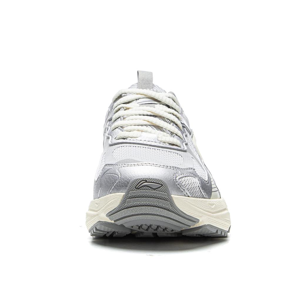 Li Ning Carefree V2 Cushioning Slip Resistant Abrasion Resistant Rebound Low top Running Shoes Women's Gray Silver ARXV008-3