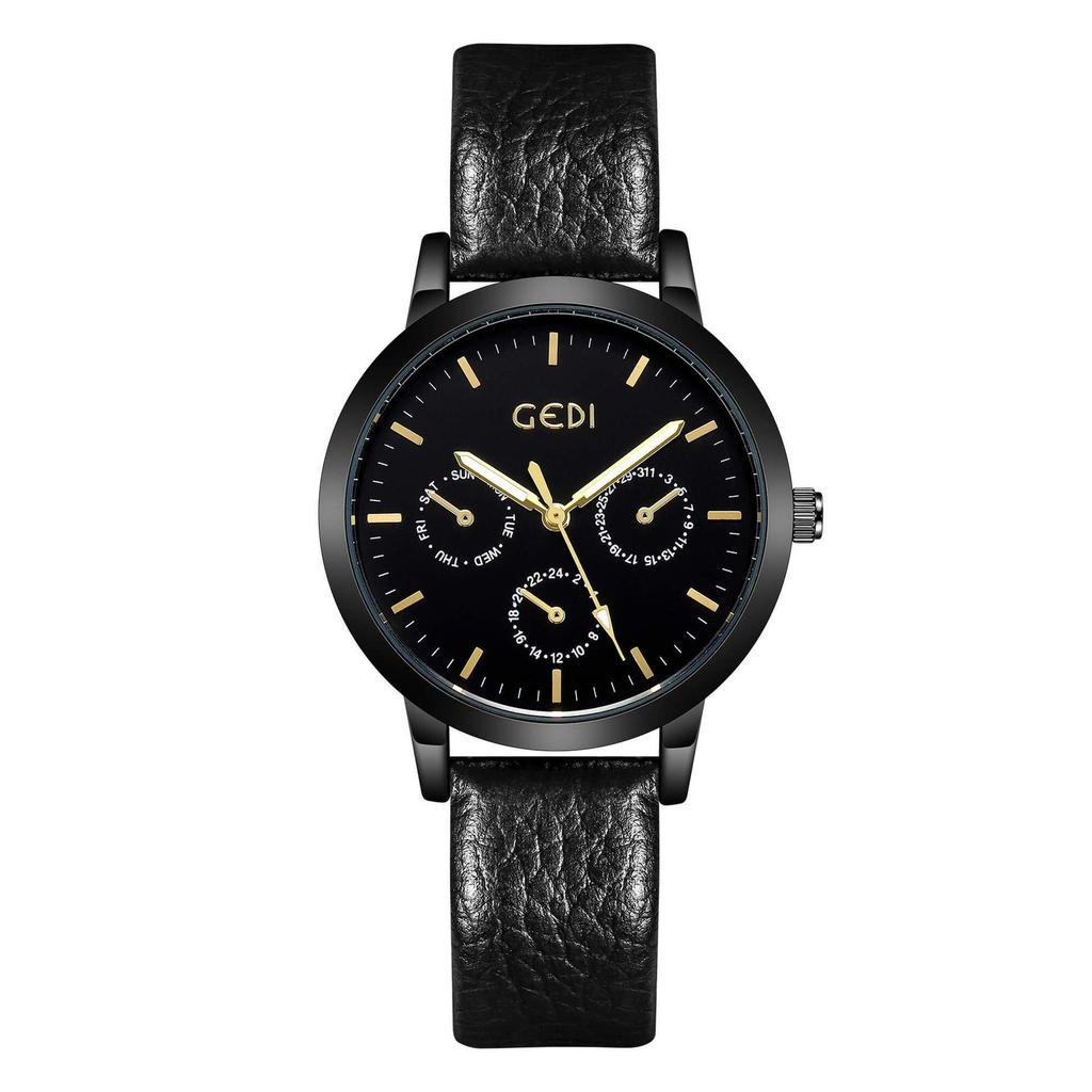 Business Wind Niche Premium Sense Neutral Large Dial Waterproof Belt Quartz Watch