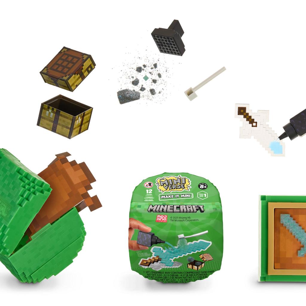 Miniverse x Minecraft Mini DIY Toy Box: Genuine Miniature Minecraft Weapons