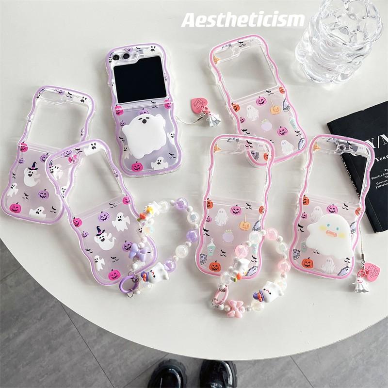 Cartoon Halloween Wave Case Galaxy Z Flip 5/6 Slim Protective Cover