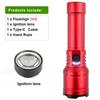 Flashlight Lighter & Power Bank Combo,Rechargeable,Zoomable Super Bright Beam,5 Modes Flashlight for Outdoor Camping Emergency