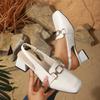 Fashion Retro Women Sandals Fashion Low-heeled Shoes Comfortable Suede Office Ladies Shoes High Quality Slip On Woman Flat Sandals