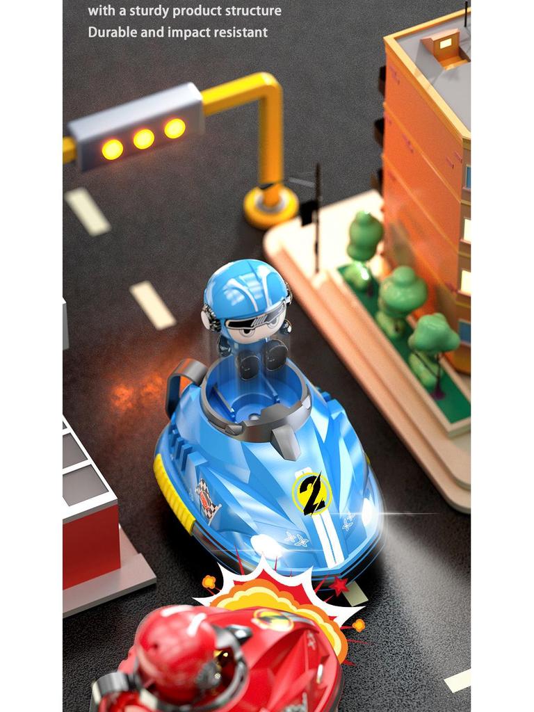 Two-Person Remote Control Bumper Cars: Interactive Drift and Collision Go-Karts for Kids.
