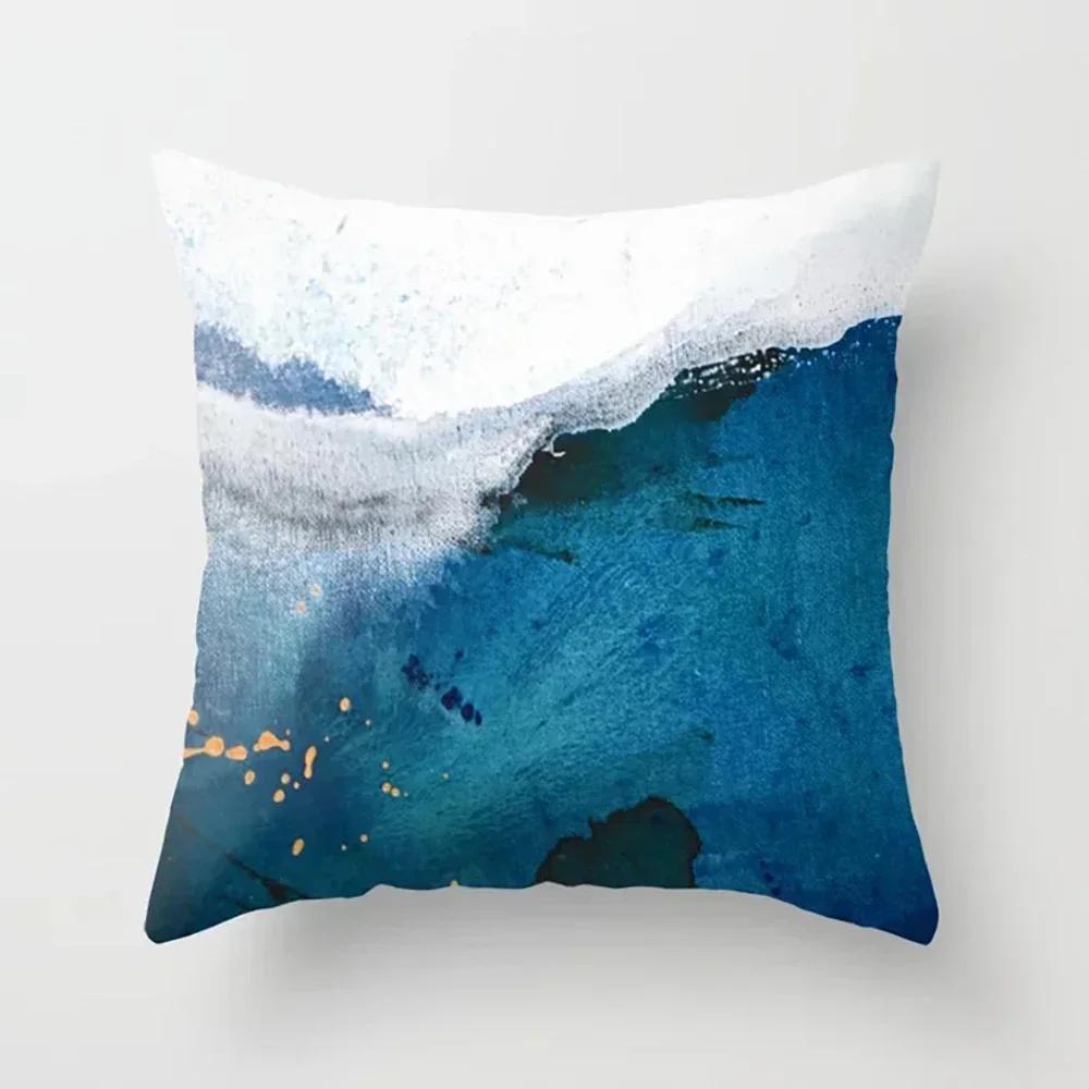 45X45Cm Beautiful Scenery Pillow Case For Sofa Soft Throw Cushion Cover Decor Vintage Landscape Painting Pillowcase