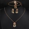 Hollow Dream Catcher Tassel Necklace Earrings Ring Bracelet Women Jewelry Set