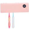 UVC Toothbrush Holder Wall Mounted Rack UV Light Cleaning Toothbrush Container OrganizerPink