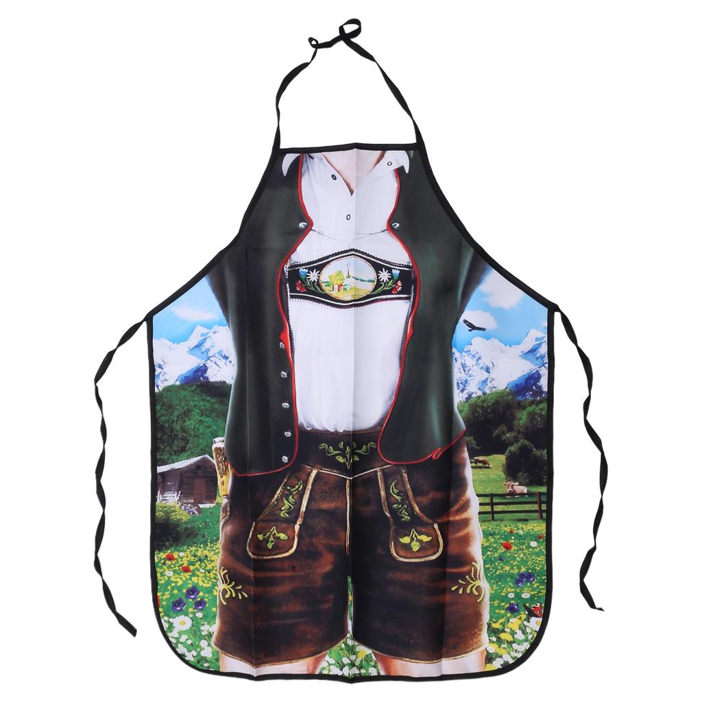 Personality Oktoberfest Apron Funny German Beer Aprons Kitchen Cooking Apron for Men Women Friends Costume BBQ Party