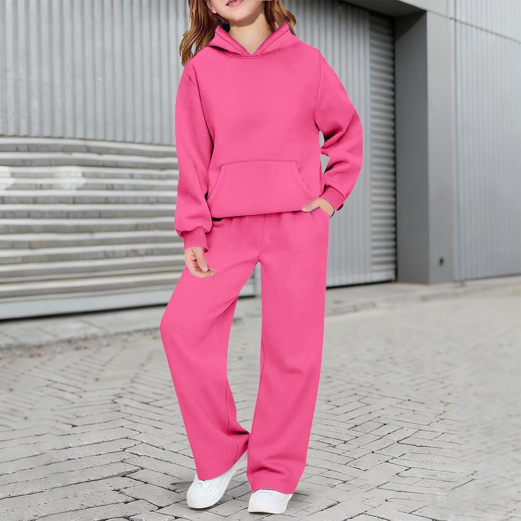 Kapuzenpullover und Hose Set für Jungen Mädchen Alter 6-12 Sportbekleidung Outfit
