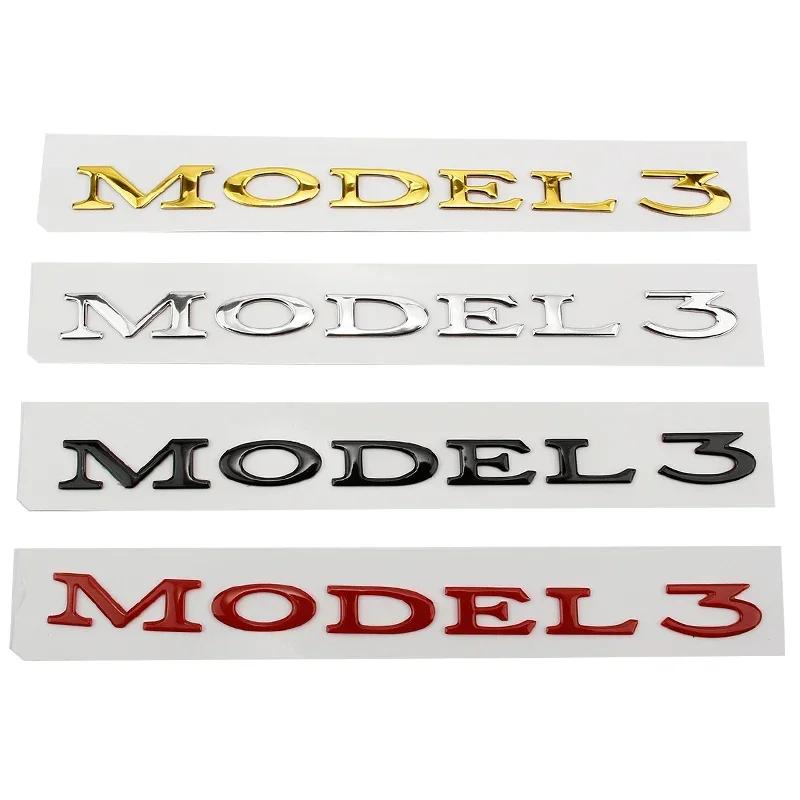 Metal ABS Car Styling Trunk Rear Tail Body Side Badge Sticker for Tesla Model 3 S X Y DUAL MOTOR Emblem Exterior Accessories