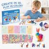 3D Geometric Stickers for Kids, Early Learning Educational Toy Set for, Training and Fine Motor Skills