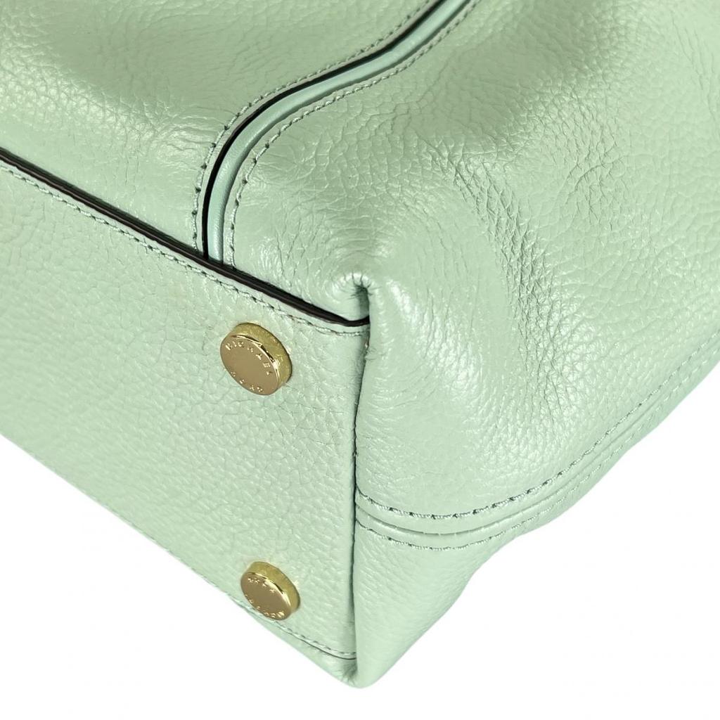 Michael Kors Satchel Shoulder Bag Handbag Cowhide Light Green Women 35S0GYZS3L Used