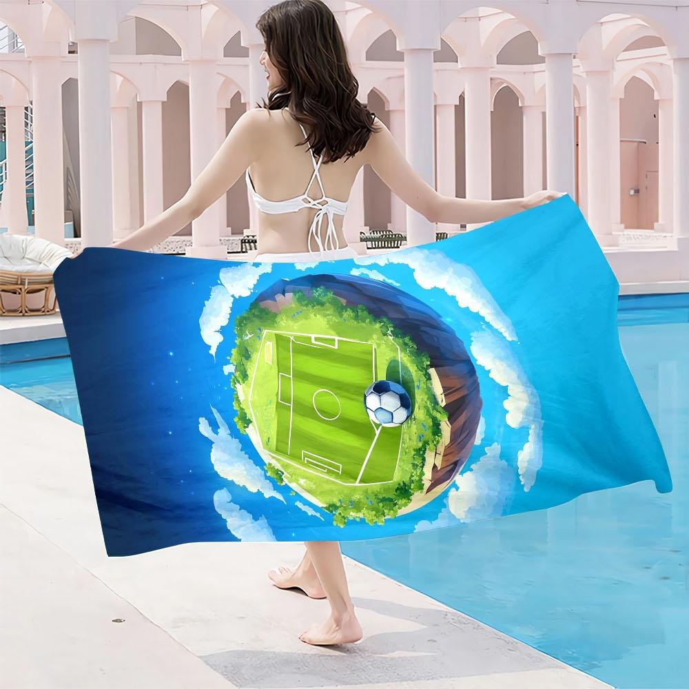 1pc Extra Large Microfiber Beach Towel - Fast Drying Sand-Free Lightweight Quick-Dry Compact Absorbent Super Soft Oversized