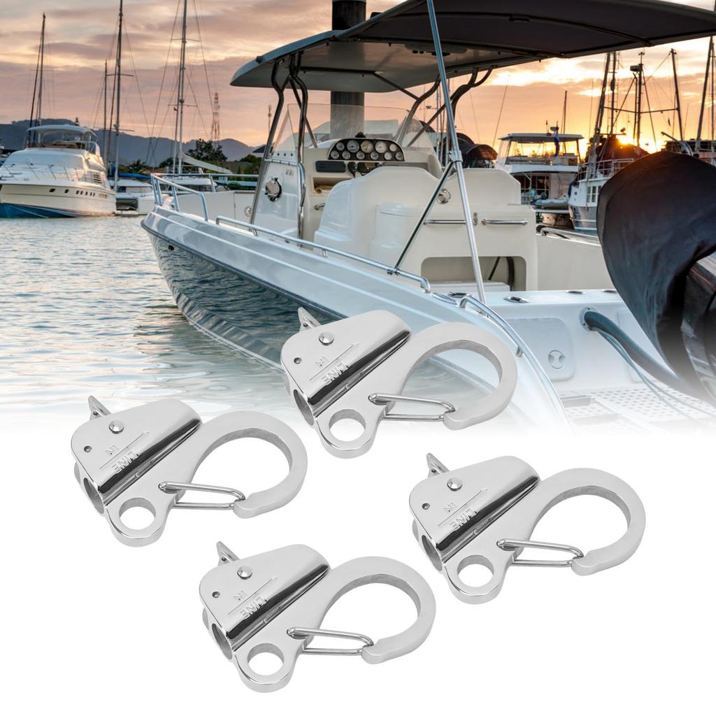 4 Pcs Boat Anchor Hooks - 316 Stainless Steel Boat Anchor Hook Clips with
