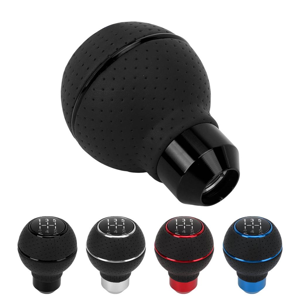Shift Knob Decorative Aluminum Alloy 5 Speed Easy To Use Gear Stick Knob Universal Stylish with 4 Adapter Sleeve for