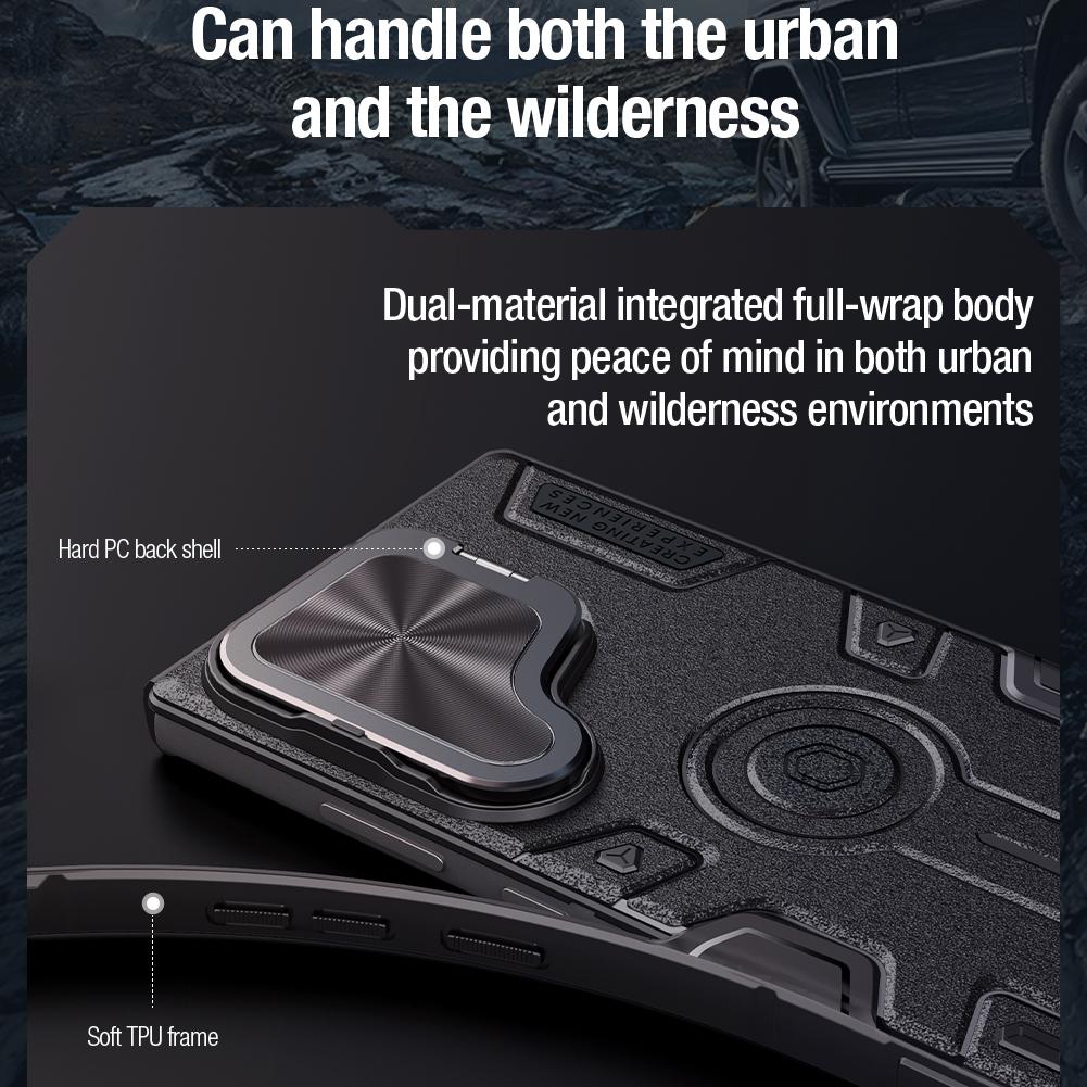 NILLKIN Pro Samsung Galaxy S25 Ultra Pouzdro na telefon CamShield Armor Prop Ochrana fotoaparátu Zadní kryt