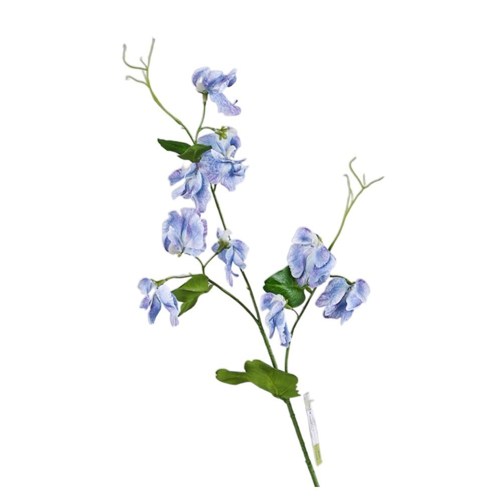 Plastic Artificial Pea Flowers 55cm Fake Flower Silk Pea Blossom Branch  Office Desktop Decoration