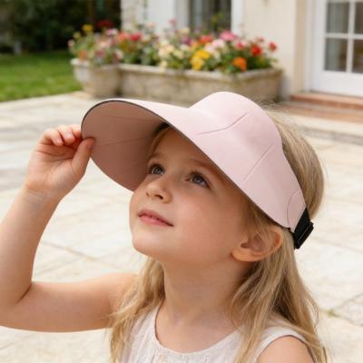 Children Hat Seamless Hollow Top Design Full Face Sun Protection Hat Adjustable Head Circumference Breathable Summer Cap