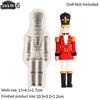 1pc Nutcracker Soldier Fondant Silicone Molds Christmas Chocolate Molds For Cake Decorating Gum Paste Polymer Clay Mold Bakeware
