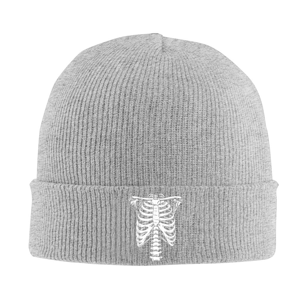 Skeleton Rib Cage Simple Halloween Costume Skeleton Beanie Hats  Bonnet Hats Female Male Skullies Beanies Thermal Elastic Caps