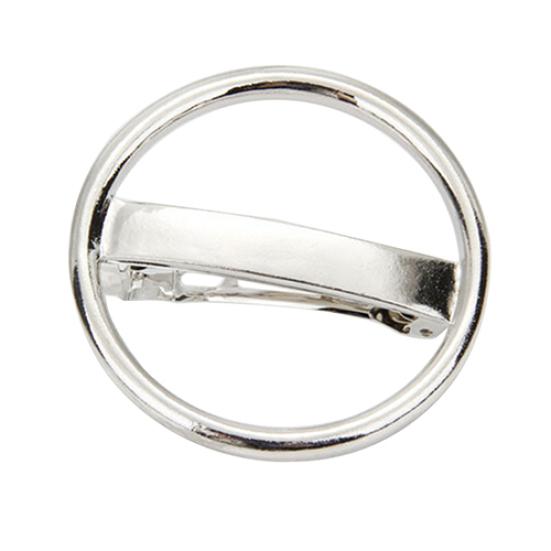 Damen Punk Kreis Haarnadel Golden Silber Haarspange Legierung Runde Klemme Kopfbedeckung