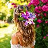 Fresh Sweet Floral Hair Clips Versatile Colorful Flower Hairpin Fashion Side Clip  Women Girls