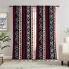 2pcs- Ethnic Pattern Printed Curtains, Window Decorations, Home Decorations, Room Decorations