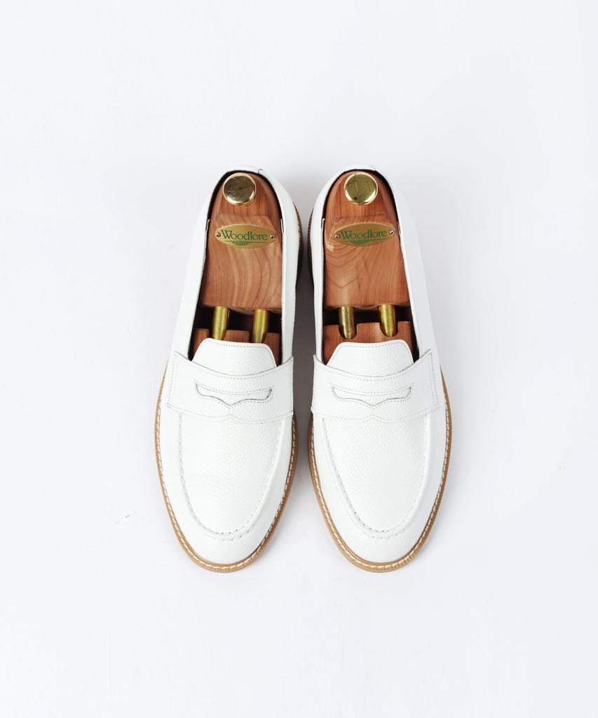 Custommood Reimi Ople Cowhide Penny Loafers (Ople White)