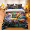 2/3pcs Nine-tailed Fox Fairy Printed Quilt Cover Set HD Digital Printed Quilt Cover Set Contains Quilt Cover and Pillowcase -