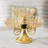 Elegant Rotating Snack Serving Tray Flower Shaped Fruit Plate Stand  Home Decor