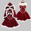 Kostium Karnawałowy Gorsetowa Sukienka Świąteczna Impreza Vintage Średniowieczny Płaszcz z Kapturem Lolita Retro Suknia