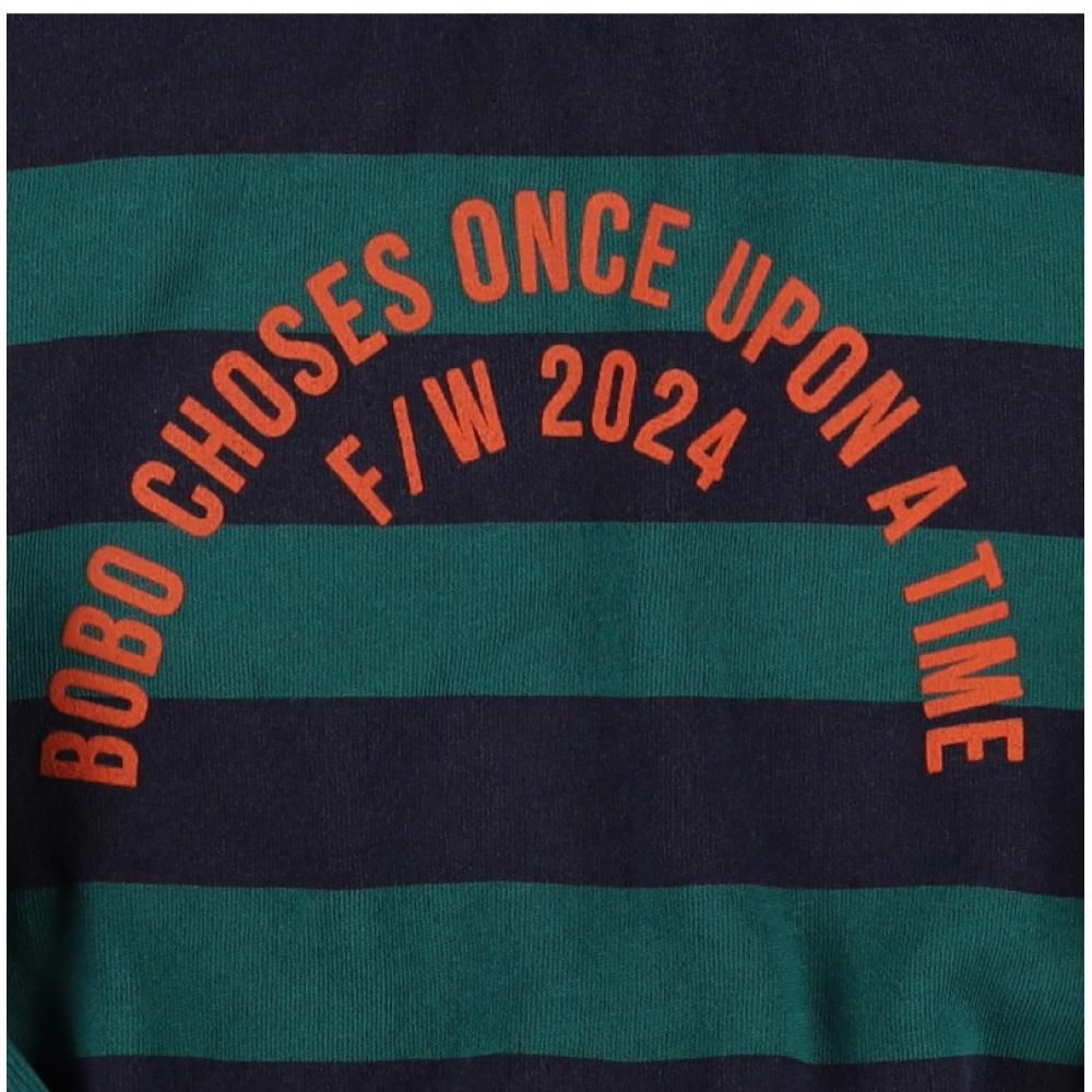 Boboshoz B224ac043 401 Circle Logo Stripe Kids Sweatshirt