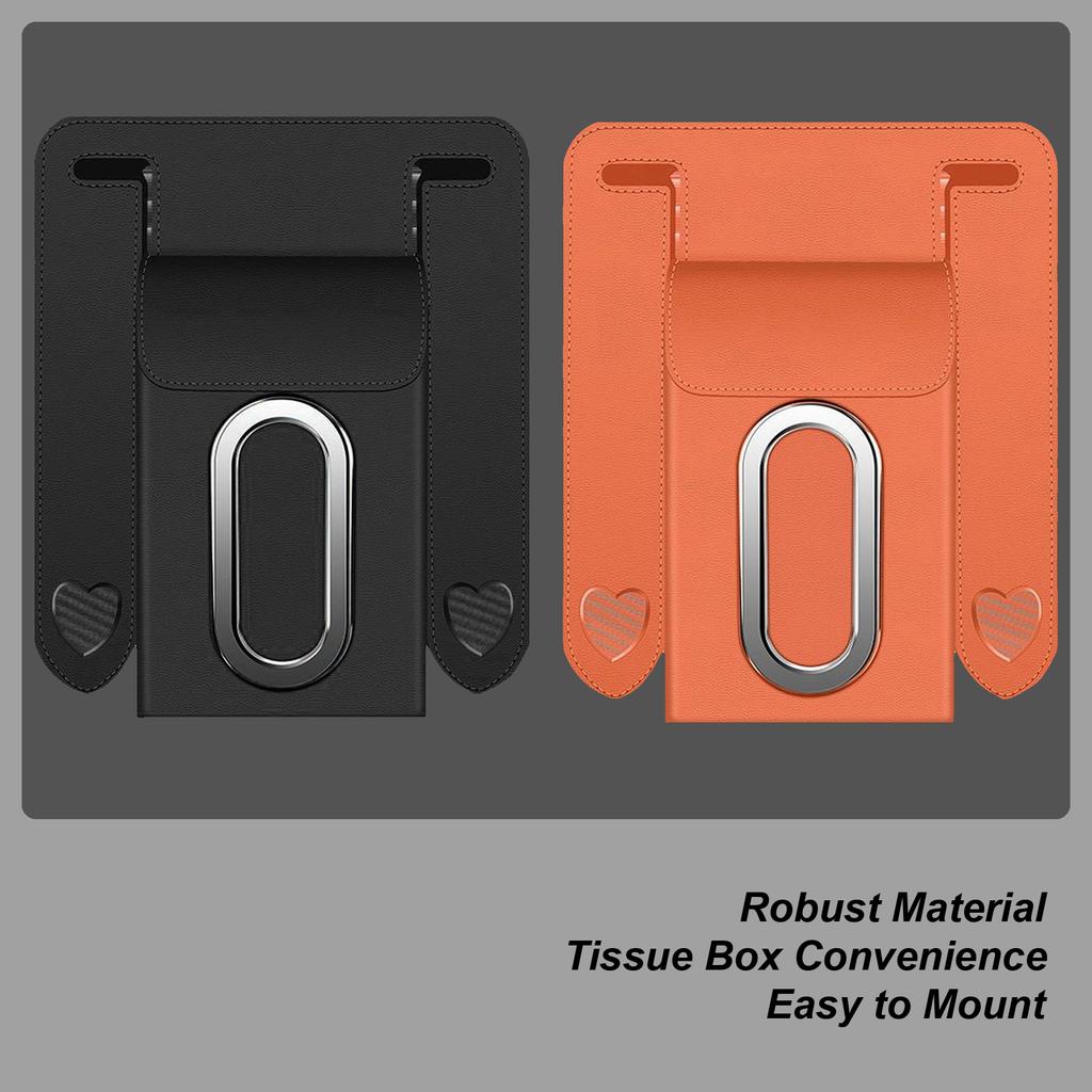 Car Tissue Holder Facial Paper Organizer with 2 Hooks Tissue Box Holder for Car for Backseat Headrest Travel Road Trip Interior