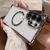 For Magsafe Clear Soft TPU Shockproof Cover For Samsung Galaxy S25 Edge S24 Ultra S23 FE S22 + Plus Magnetic Lens Film Plating Silicone Case