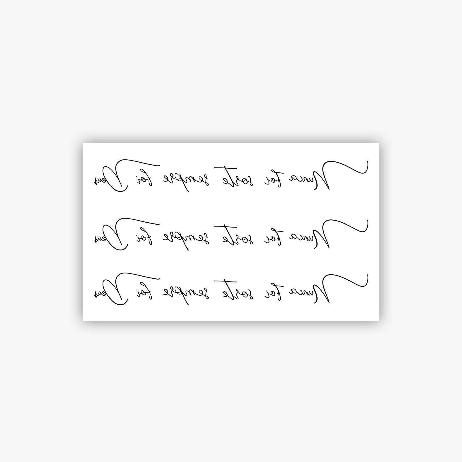 

Nunca Foi Sorte Sempre Foi Deus Portuguese Handwritten Flower Body English Tattoo Sticker 9*15CM