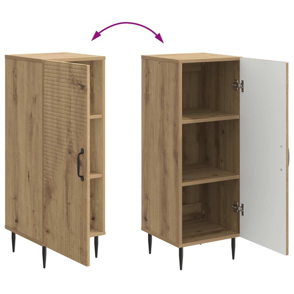 Sideboard Artisan Oak 33 X 34.5 X 89.5 Cm Engineered Wood