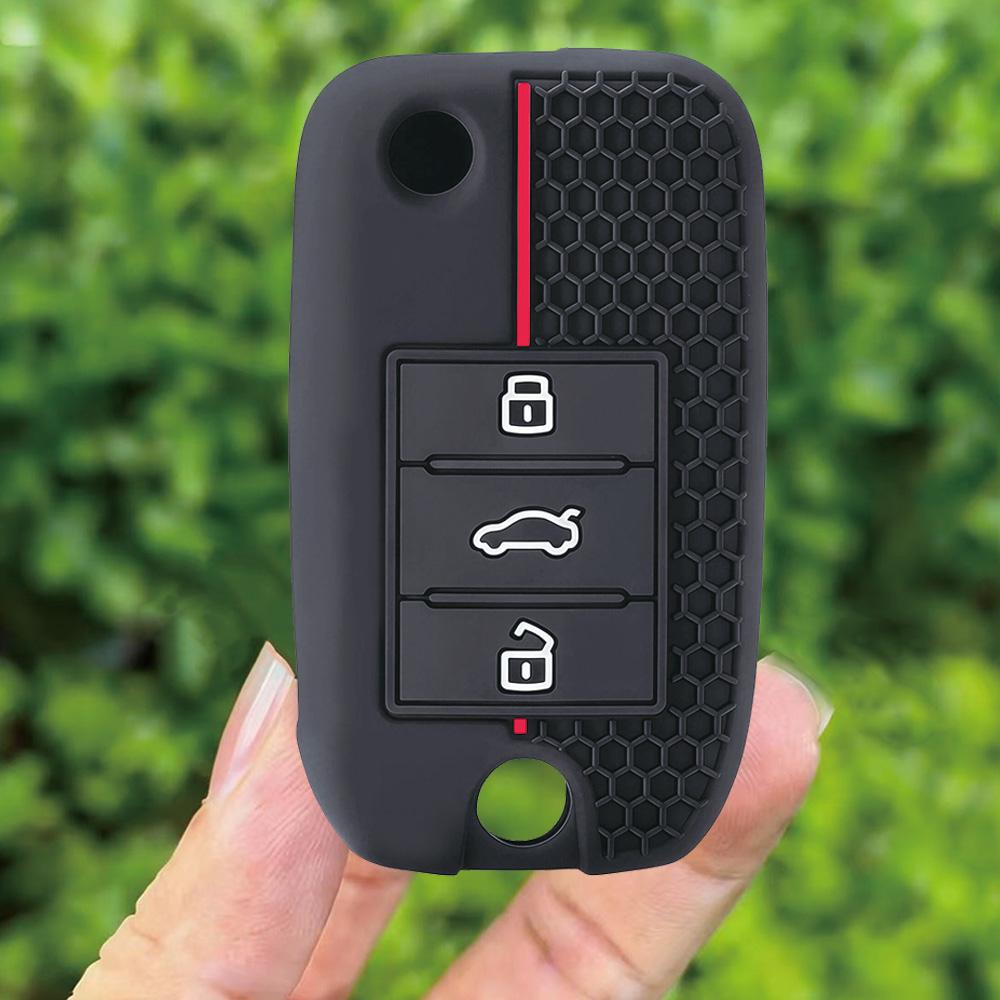 

Keychain Silicone Remote Car Key Case Cover for Roewe RX5 MG3 MG5 MG6 MG7 MG ZS GT GS 350 360 750 3 Buttons Shell Accessories чорний