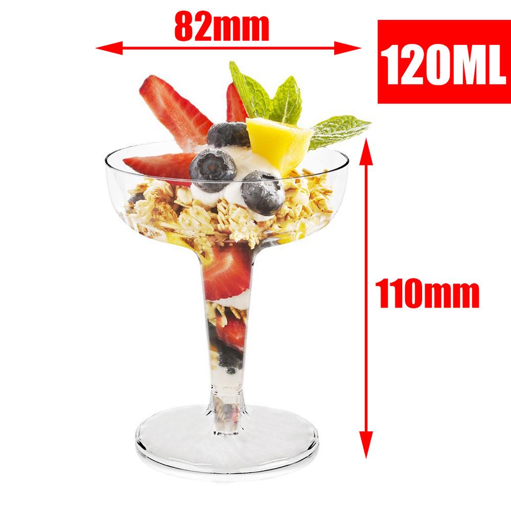 Disposable High-Stemmed Champagne Flute, Dessert Cup, Red Wine, and Cocktail Glass