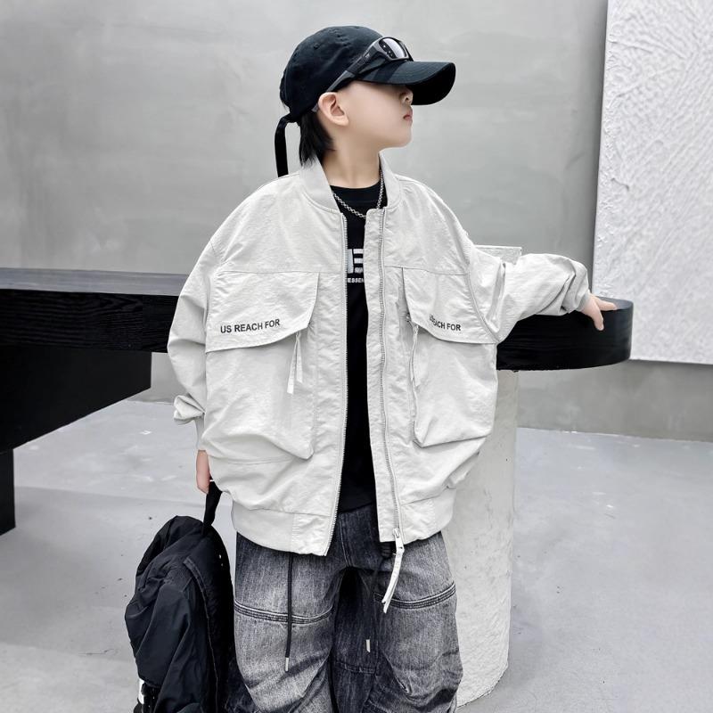 Boys Long Sleeve Baseball Jacket Autumn Casual Outerwear