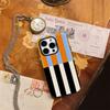 Color-Block Stripes Orange Black Phone Case for IPhone 17AIR 16E 16 15 14 13 12 11 17 Pro Max Plus Double-layer Back Cover
