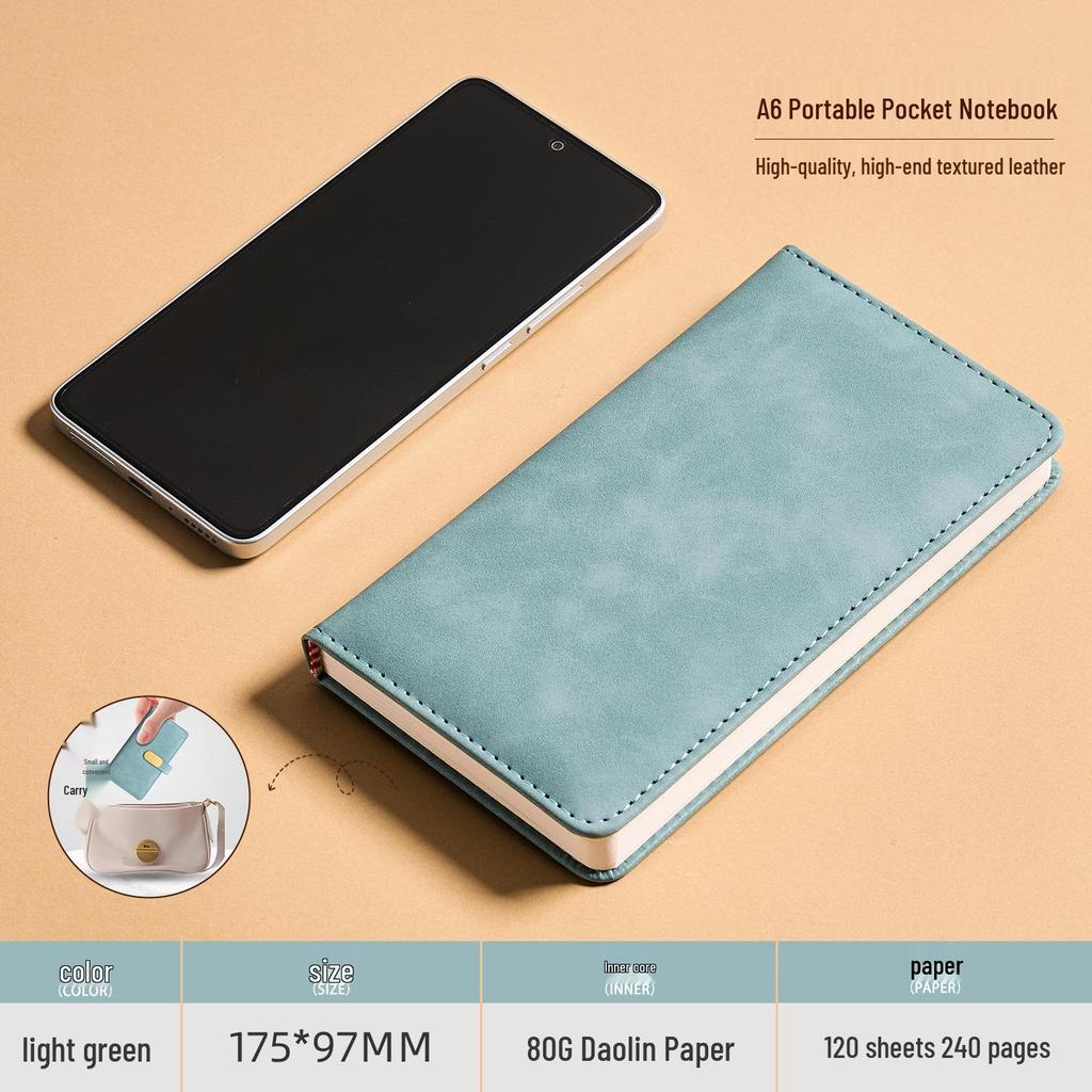 A6 Anpassat Spänne Högvärdig Anteckningsbok: Bärbar fickanteckningsbok för kontor, studier och redovisning