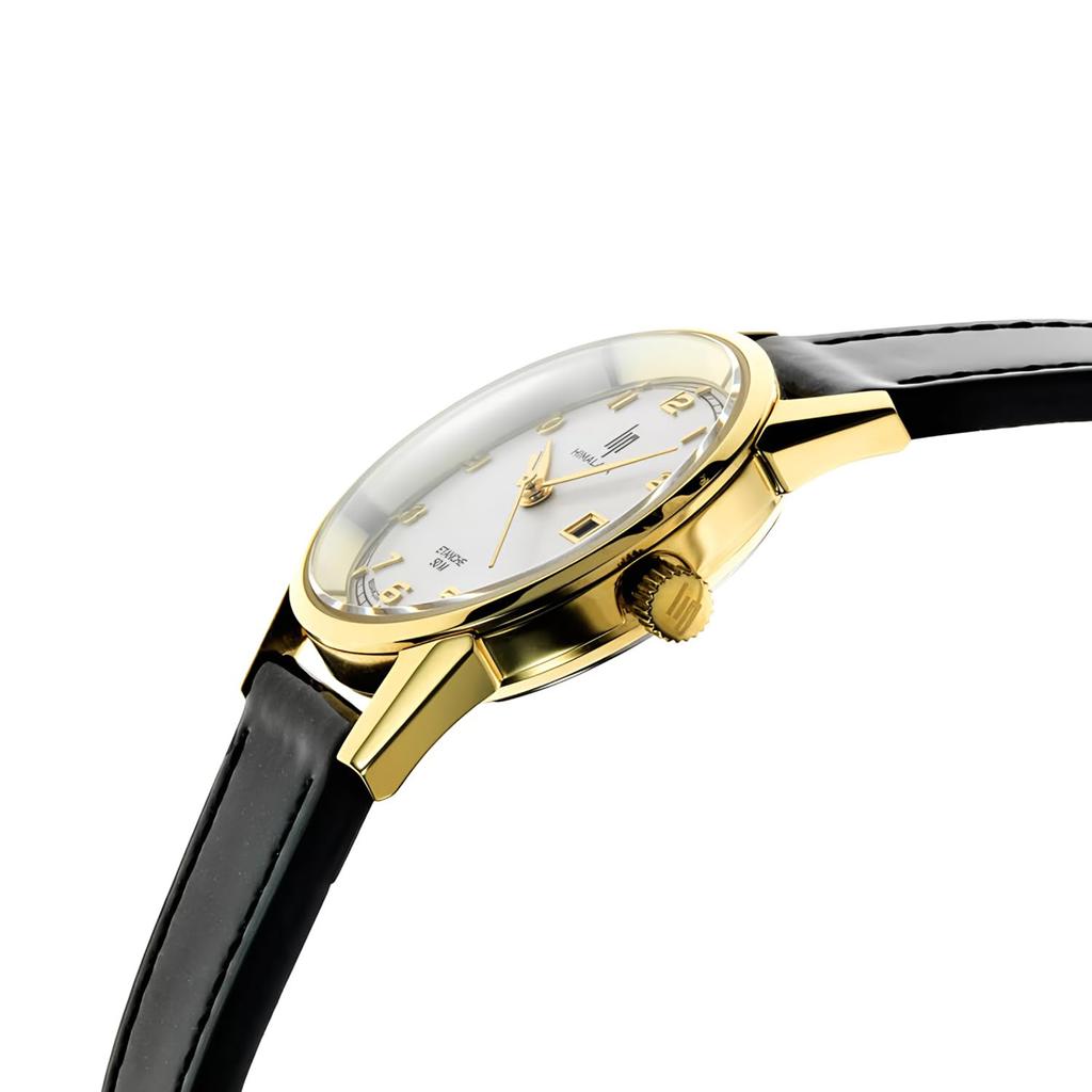 Authorized Dealer Lip Watch HIMALAYA 29 Watch 671613 Himalaya Gold with Shiny Black Leather Strap [LIP] Women's