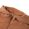 Children's Half-zip Hoodie Anthracite and Cognac 92/104/116/128/140