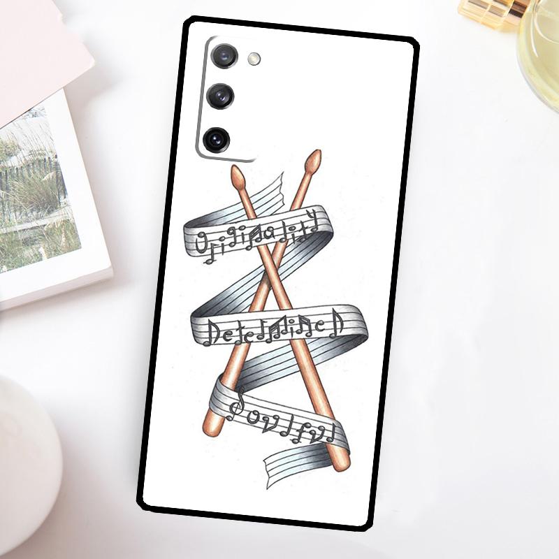Musical Instrument Drum Case For Samsung Galaxy S24 S23 S22 Ultra S21 S20 FE Note 10 Plus Note 20 S8 S9 S10 Cover