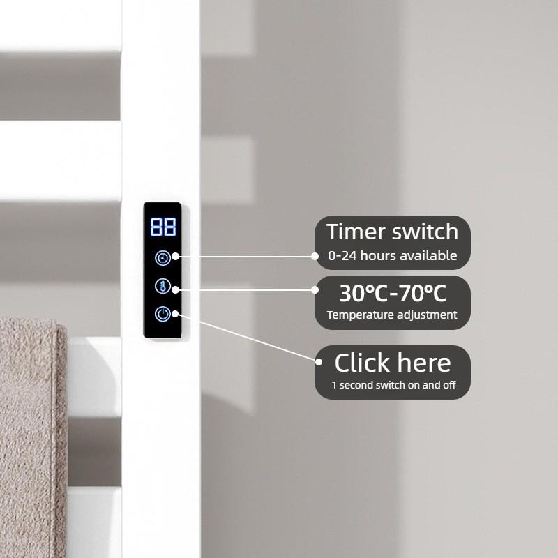 Wall Mounted Electric Heated Towel Rail Driving Sterilizer Large Bathroom Towels Dryer Thermostatic Waterproof Smart Towel Rack