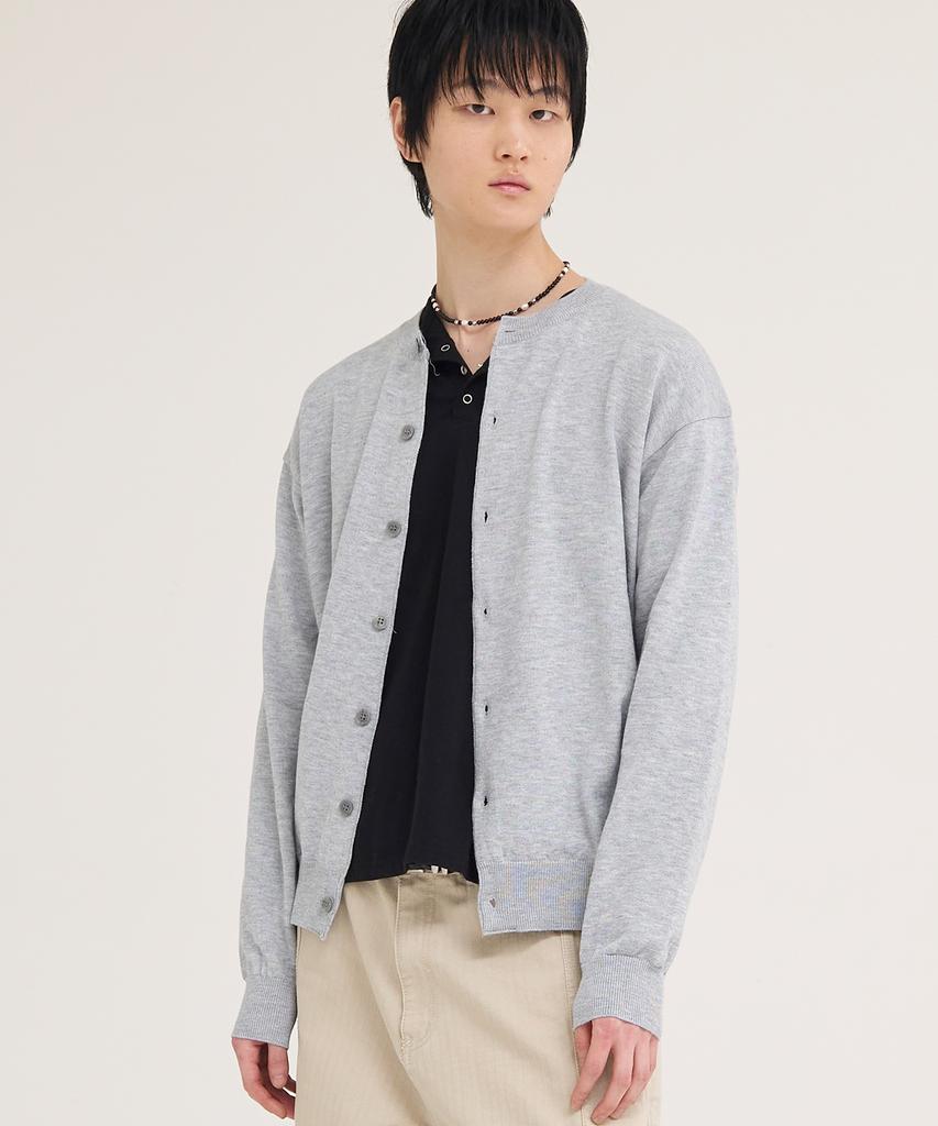Akecii Andy Soft Cardigan_Melange Grey