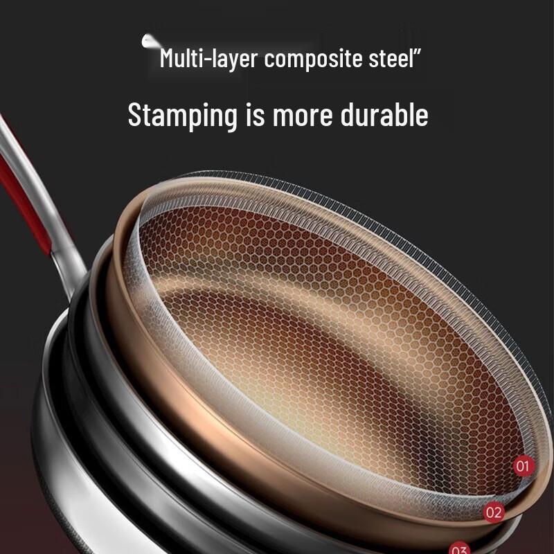 Kambach 28cm 316L SS Double Honeycomb Non-stick Frying Pan