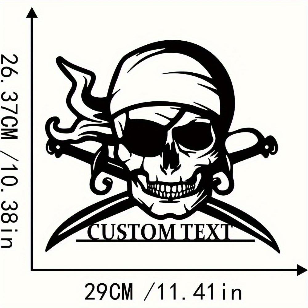 Металлическое настенное искусство Пиратский череп Якорь Морской декор Хэллоуин Домашний декор